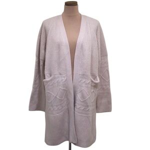 Ecru Emissary Cardigan Sweater Jacket Size Small Blush Nude Pink Cashmere Wool